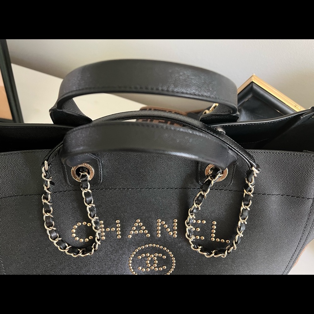 Chanel deauville tote large caviar - Picture 11 of 16